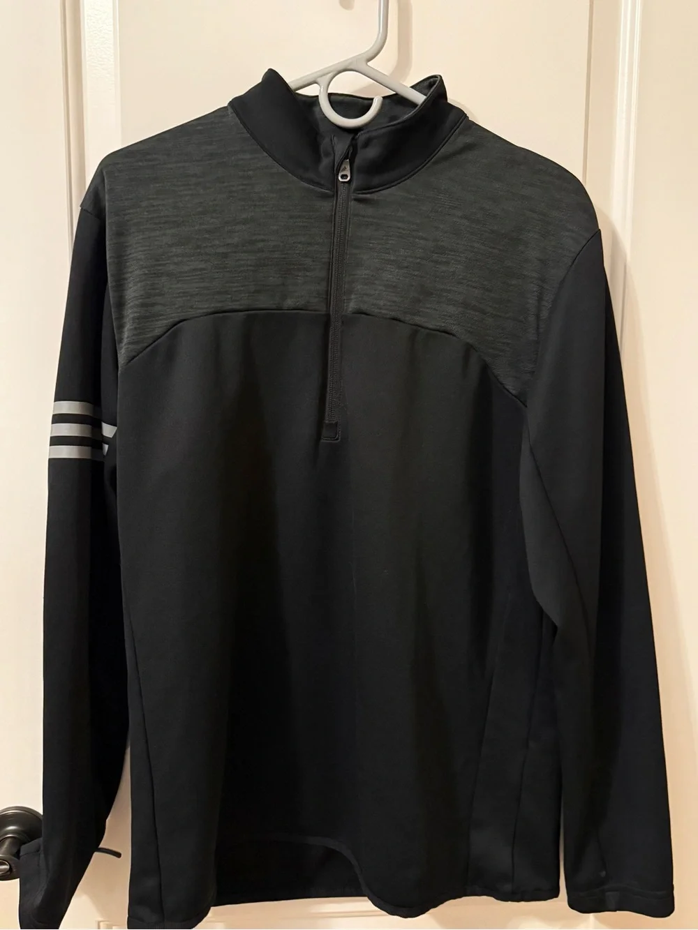 Men’s Golf Adidas Black Quarter-Zip Performance Pullover Medium